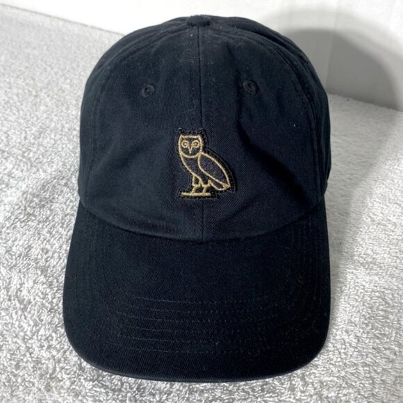OVO Octobers Very Own Drake Black Hat W Embroidered Yellow Owl Logo Cap Hat - Picture 1 of 12